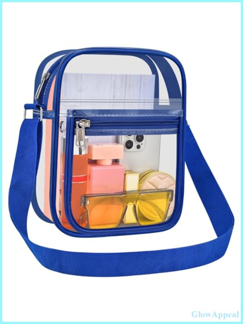Clear Messenger Bag Stadium Approved Waterproof PVC Crossbody
